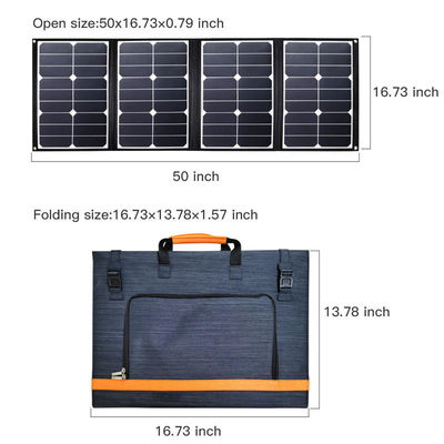 PVDF شاحن محمول للطاقة الشمسية 80 واط قابل للطي مع مخرج DC و USB
