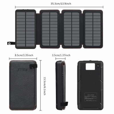 OEM 25000mAh 6W تعمل بالطاقة الشمسية لوحة شاحن بنك الطاقة للهاتف المحمول