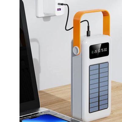 30000mAh 100000mAh 120000Mah شاحن للطاقة الشمسية كابل قابل للفصل بنك الطاقة الشمسية مع الحبل