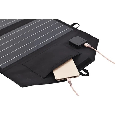 شاحن طاقة شمسية صغير محمول يعمل بالطاقة الشمسية 15 وات قابل للطي مع USB مزدوج للهواتف وأجهزة الكمبيوتر المحمولة