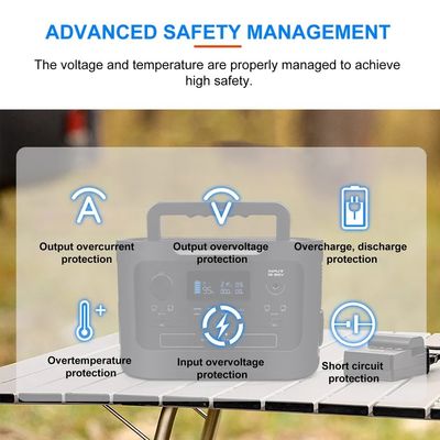 ليتيم المحمول Lifepo4 محطة طاقة شمسية 1000W في الهواء الطلق للسيارات التخييم