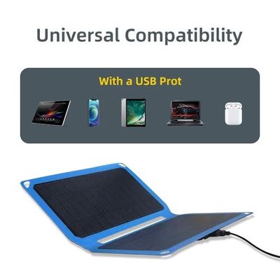 لوحة شمسية قابلة للطي محمولة شاحن طاقة 10W للتخييم سفر المشي لمسافات طويلة