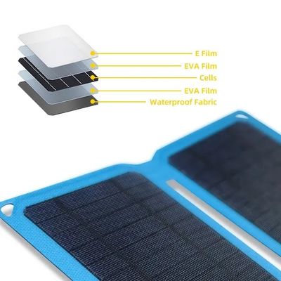 لوحة شمسية قابلة للطي محمولة شاحن طاقة 10W للتخييم سفر المشي لمسافات طويلة