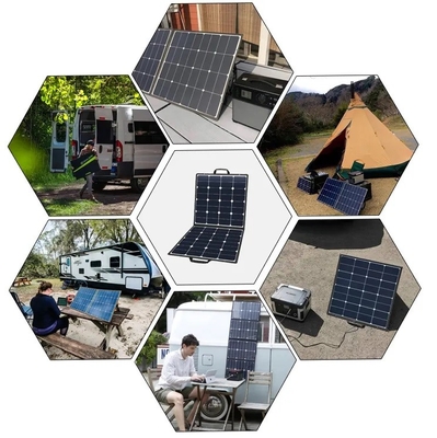 جودة عالية محمولة Sunpower 6 أضعاف ETFE 60 واط قابلة للطي بحجم حقيبة اليد شاحن الطاقة الشمسية لوحة مع USB بور