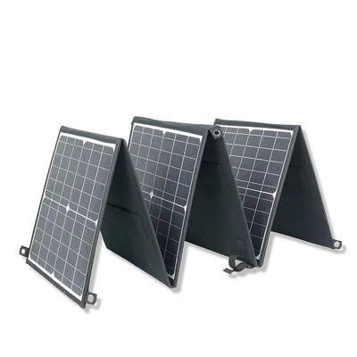 لوحة طاقة شمسية قابلة للطي حقيبة يد محطة طاقة محمولة Sunpower 6 أضعاف ETFE 60W 110w 220w