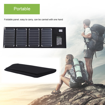 IPX4 شاحن محمول للطاقة الشمسية قابل للطي 20 وات بمخرجين USB