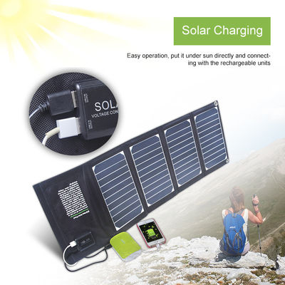 شاحن للطاقة الشمسية 20W شاحن للطاقة الشمسية قابلة للطي مع مخرج USB مقاوم للماء