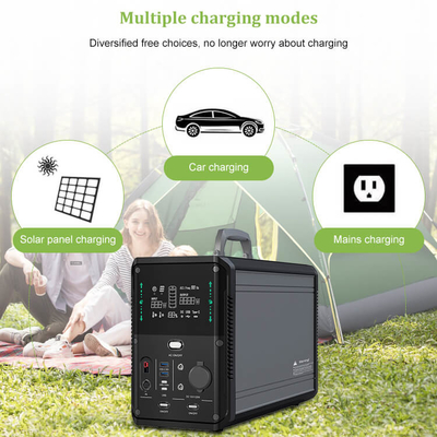 1500w 1380Wh مولد للطاقة الشمسية المحمولة في الهواء الطلق للتخييم الرئيسية الطوارئ إمدادات الطاقة