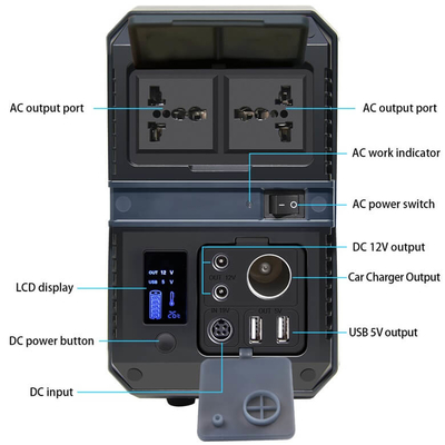 UPS 500W المحمولة مولد محطة الطاقة المتنقلة محطة طاقة التخييم مع USB DC إخراج التيار المتردد