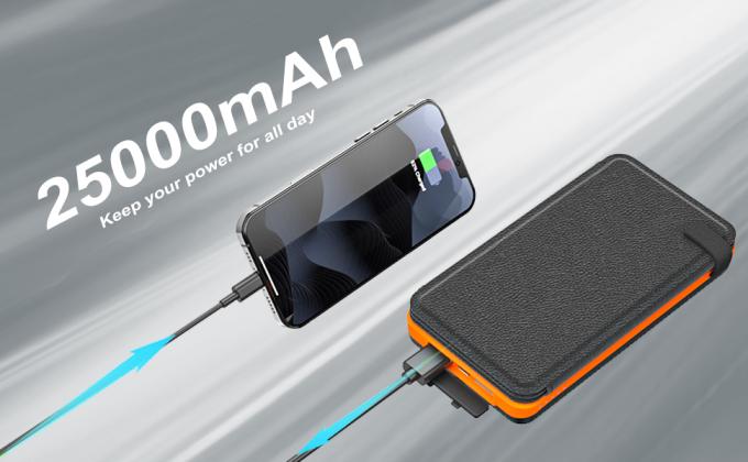 OEM 25000mAh 6W تعمل بالطاقة الشمسية لوحة شاحن بنك الطاقة للهاتف المحمول 0