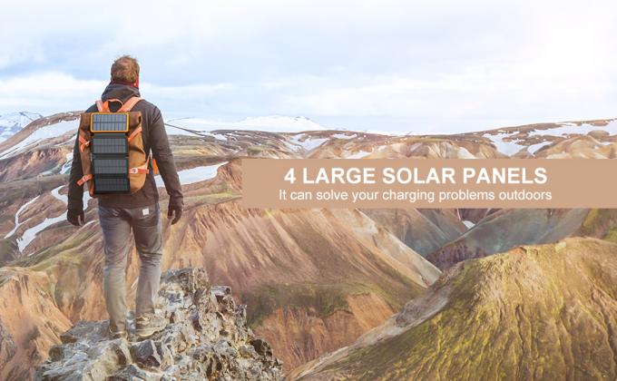 OEM 25000mAh 6W تعمل بالطاقة الشمسية لوحة شاحن بنك الطاقة للهاتف المحمول 2